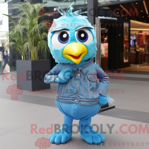 Sky Blue Canary mascot...