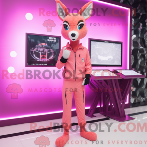 Pink Roe Deer maskot...