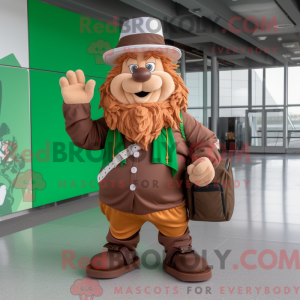 Brun Leprechaun Hat maskot...