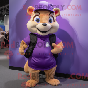 Purple Chipmunk mascot...