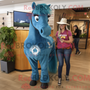 Teal Horse Maskottchen...