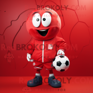 Red Handball Ball maskot...