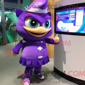 Purple Tuna mascot costume...