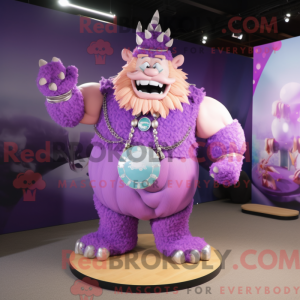 Lavender Strongman mascot...