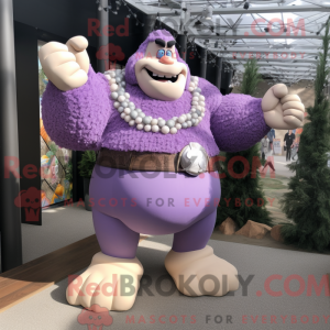 Lavendel Strongman maskot...