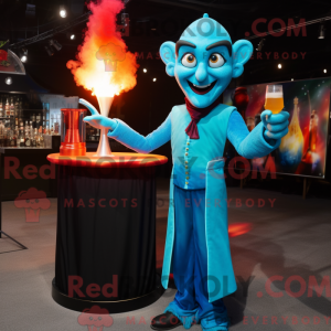 Cyan Fire Eater mascot...