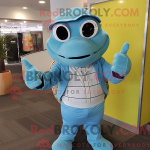 Sky Blue Turtle maskot...