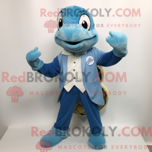 Sky Blue Turtle mascot...