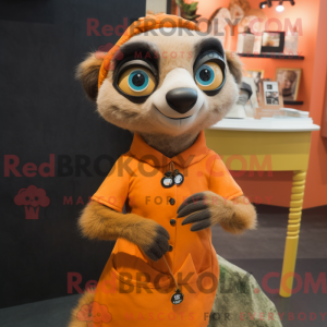 Orange Meerkat maskot...