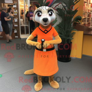 Orange Meerkat maskot...