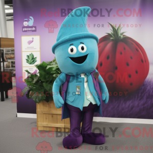 Teal Beet maskot kostume...