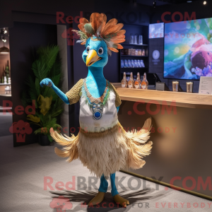 Figura de máscara de pavão...
