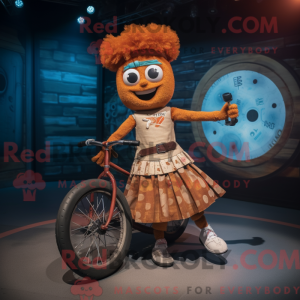 Rust Unicyclist mascot...