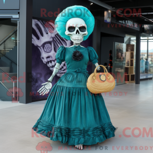 Postava maskota Teal Skull...