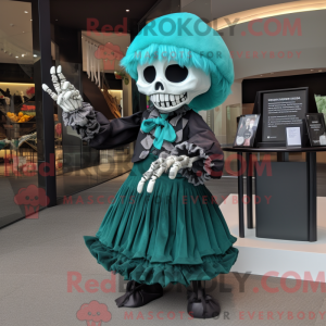 Postava maskota Teal Skull...