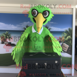 Lime Green Vulture maskotka...
