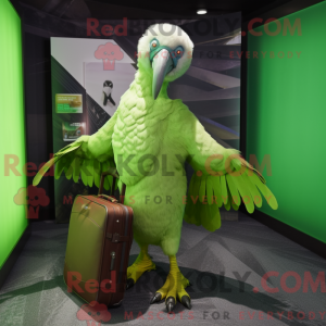 Lime Green Vulture mascot...