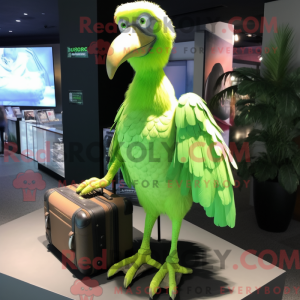 Lime Green Vulture mascot...