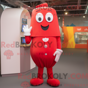 Red Ray mascot costume...