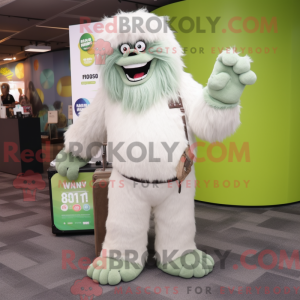 Olive Yeti mascot costume...