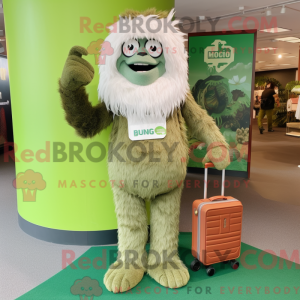 Olive Yeti mascottekostuum...