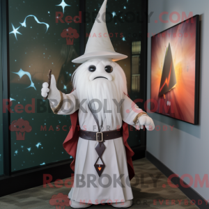 White Wizard mascot costume...