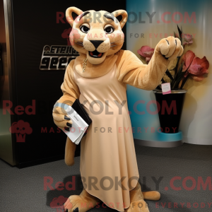 Tan Panther mascot costume...