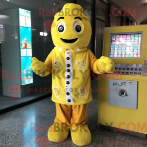 Yellow Candy Box maskot...