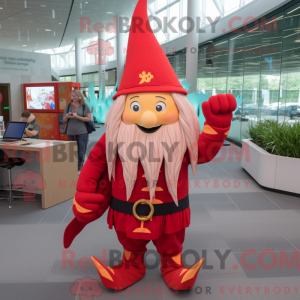 Red Wizard mascot costume...