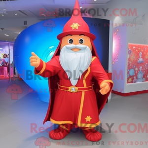 Red Wizard maskot kostume...