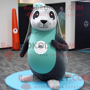 Olive Seal mascot costume...