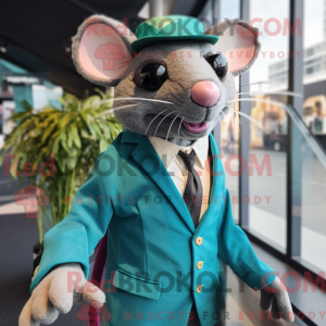 Postava maskota Teal Rat...