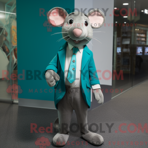 Disfraz de mascota Teal Rat...