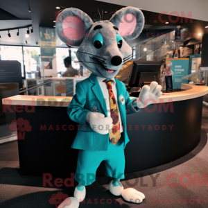 Disfraz de mascota Teal Rat...