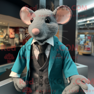 Teal Rat Maskottchen Kostüm...