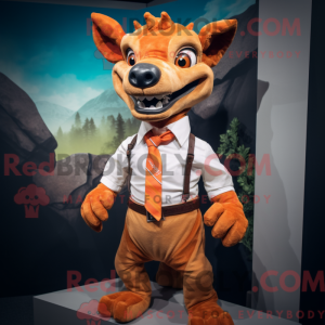 Orange Chupacabra mascot...