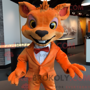 Orange Chupacabra maskot...