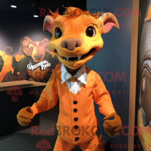 Orange Chupacabra mascot...