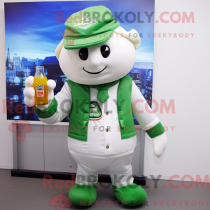 White Green Beer mascot...