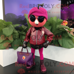 Magenta Apple Maskottchen...