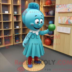 Turquoise Juggle mascot...
