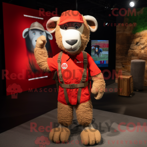 Rød Merino Får maskot...
