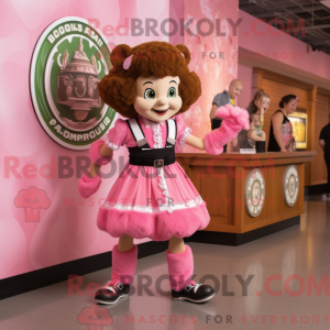 Pink Irish Dancer maskot...