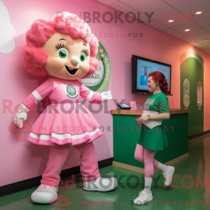 Pink Irish Dancer maskot...