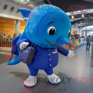 Blue Whale maskot kostume...