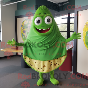 Green Pizza Slice mascot...