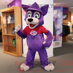 Lila Dingo Maskottchen...