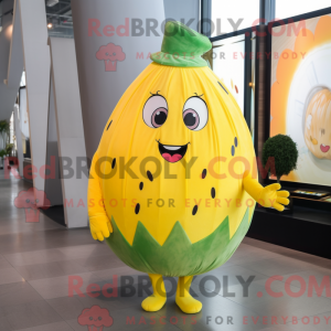 Gul vannmelon maskot...