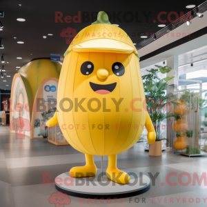 Yellow Melon mascot costume...