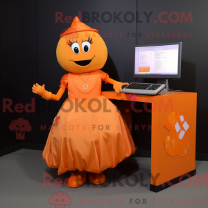 Orange Computer mascot...